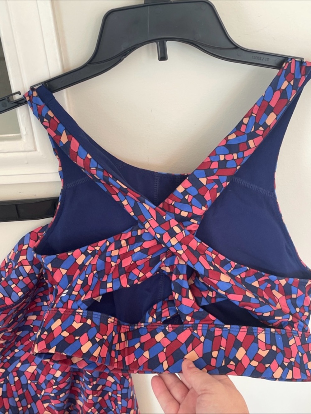 Fabletics Navy Crystalline Workout Set Leggings And Sports Bra Size Large - Picture 6 of 8